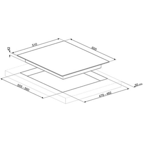 Smeg 60cm Classic Gas Hob