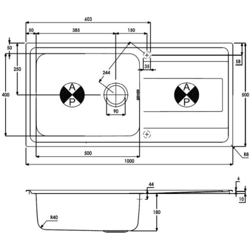 Abode Ixis 1.0 Sink & Drainer