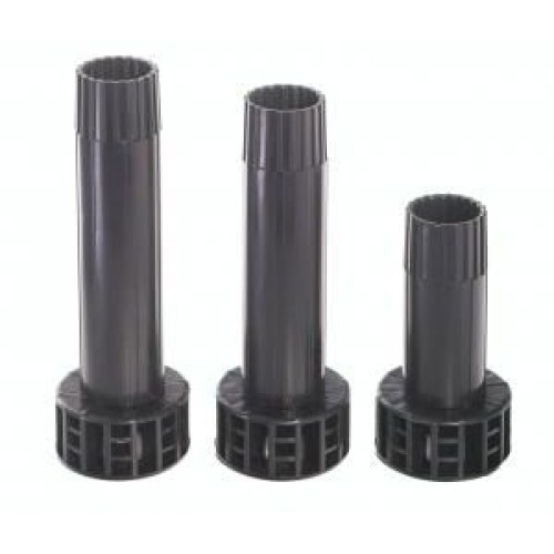 Adustable Leg Tube, 100mm High, Black Plastic