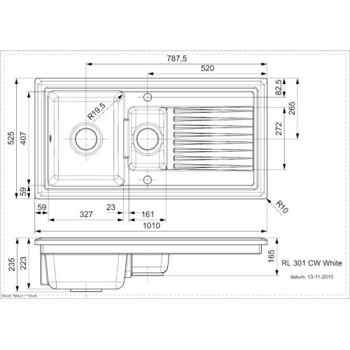 Reginox 1.5 Kitchen Ceramic Sink And Drainer