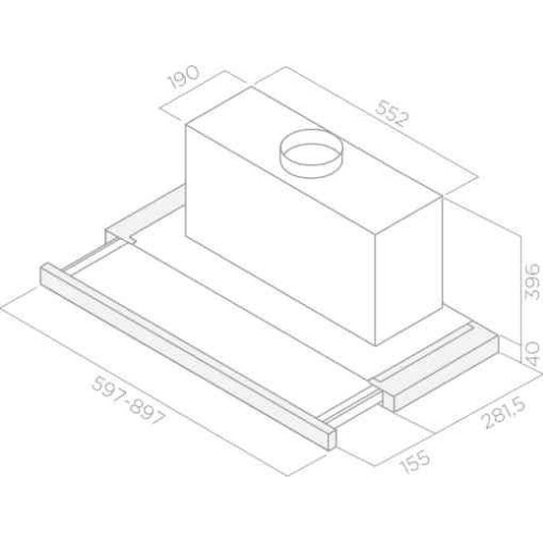 Elica Elite 35 60cm Telescopic Hood