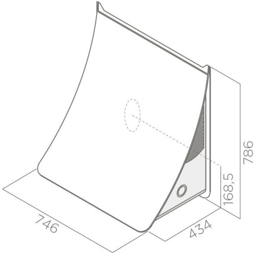 Elica Nuance Paintable Steel Wall Mounted Hood 75cm
