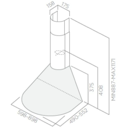 Elica Tonda 90cm Wall Mounted Hood