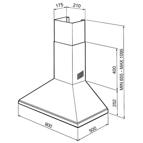 Smeg 90cm Chimney Hood
