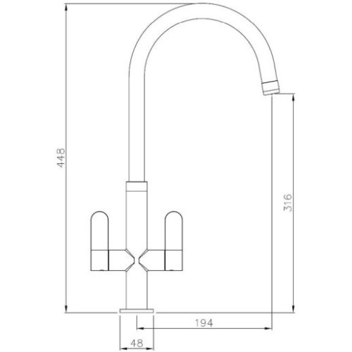 Abode Linear Nero Monobloc Tap