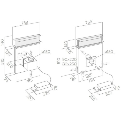 Elica Pandora Downdraft Cooker Hood