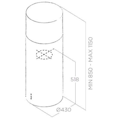 Elica Tube Pro Island Hood