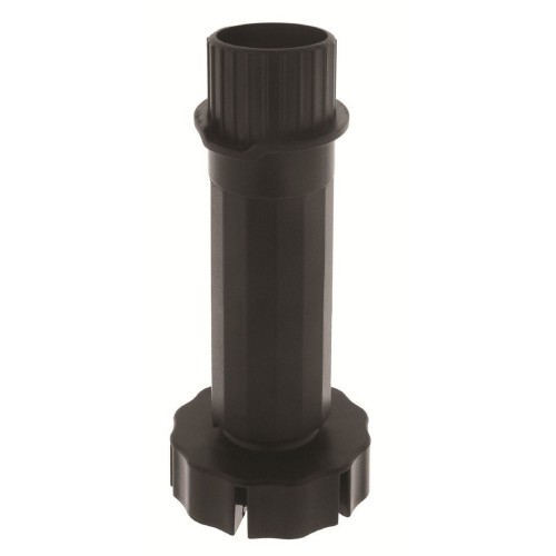 Adjustable Leg Tube, 100mm High, Black Plastic