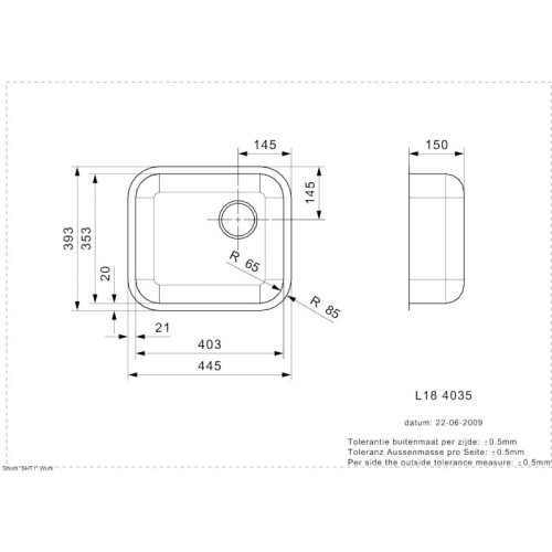 Reginox L18 4035 Kitchen Sink