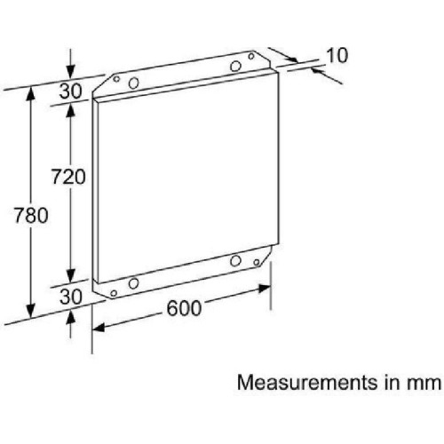 Bosch Splash Back Panel: 600 x 720mm
