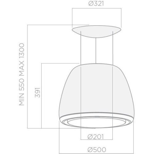Elica Diva Classic Suspended Hood