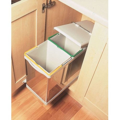 Automatic Pull-Out Double Bin, 28 Litre