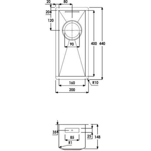 Abode Matrix 0.5 Square Sink